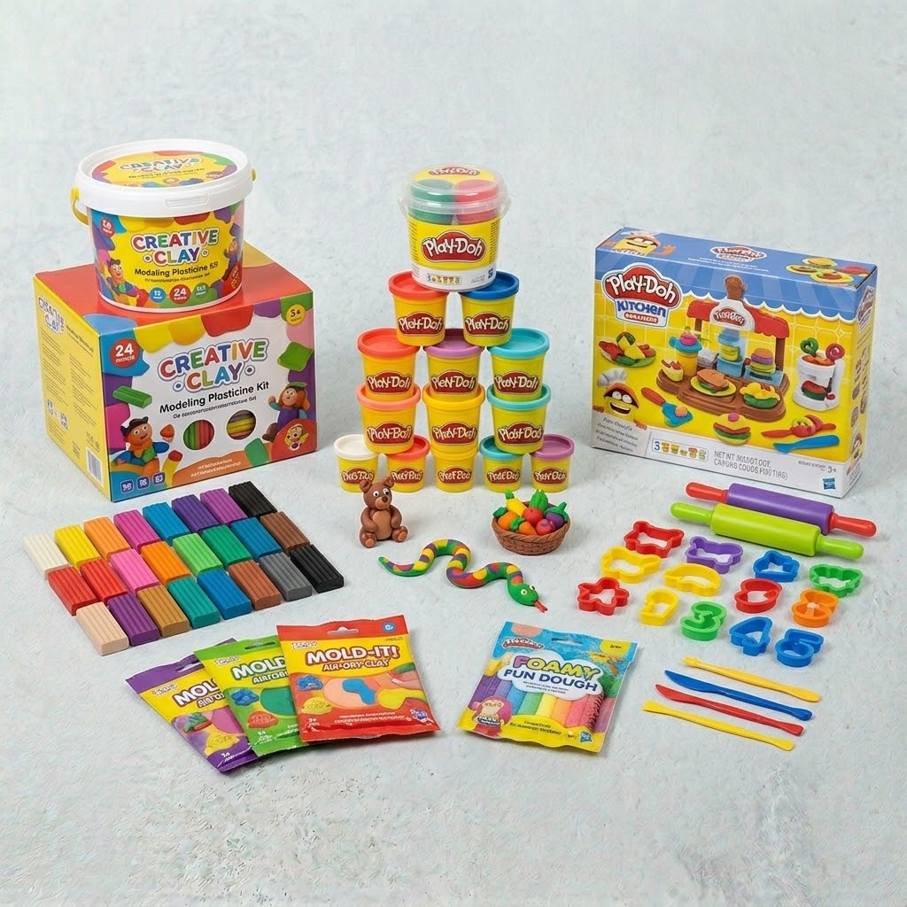 Plasticine and play dough