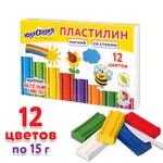 Փափուկ պլաստիլին ЮНЛАНДИЯ "ВЕСЕЛЫЙ ШМЕЛЬ", 12 գույն - ЮНЛАНДИЯ (SKU: 106672) - Image 1 of 10 | Zangezur Pro