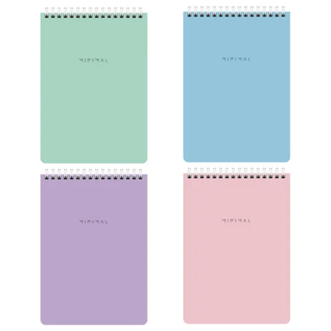 Զսպանակով տետր A5 BRAUBERG "Minimal Pastel" (60 թերթ, վանդակավոր) - BRAUBERG (SKU: 116427) | Zangezur Pro