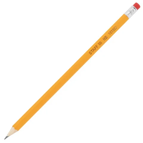 Հասարակ մատիտներ ռետինով HB STAFF - STAFF (SKU: 181882) | Zangezur Pro