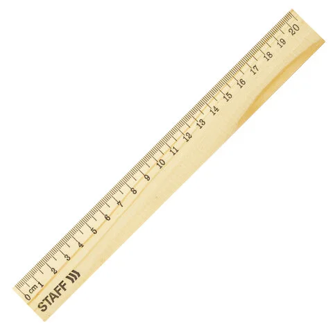Փայտե քանոն 20 սմ STAFF Wood (Կանադական սոճի) - STAFF (SKU: 210798) | Zangezur Pro