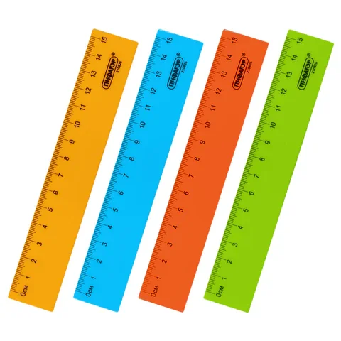 Պլաստիկ քանոն 15 սմ PIFAGOR Neon - ПИФАГОР (SKU: 210826) | Zangezur Pro