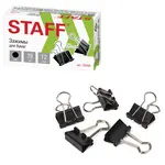 Թղթի սեղմակներ STAFF Everyday (19 մմ, սև) - STAFF (SKU: 224606) - Image 1 of 9 | Zangezur Pro