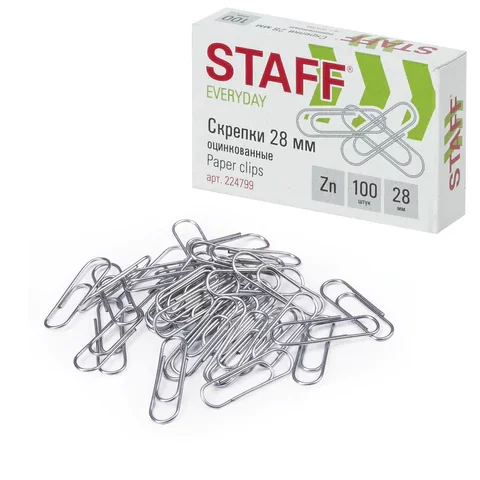 Գրասենյակային ցինկապատ ամրակներ STAFF Everyday (28 մմ) - STAFF (SKU: 224799) | Zangezur Pro