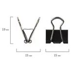 Թղթի սեղմակներ STAFF Everyday (15 մմ, սև) - STAFF (SKU: 229049) - Image 5 of 9 | Zangezur Pro