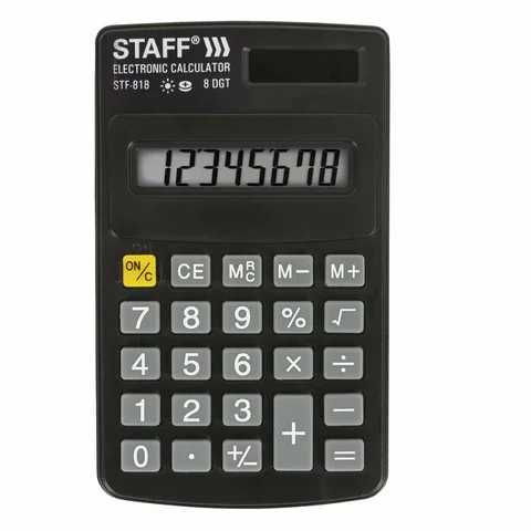 Գրպանի հաշվիչ STAFF STF-818 - STAFF (SKU: 250142) | KapanStore