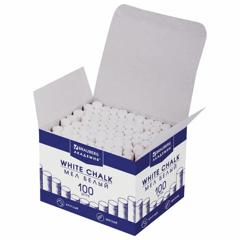 Սպիտակ փափուկ կավիճ BRAUBERG «Ակադեմիա» (100 հատ) - BRAUBERG (SKU: 271146) | Zangezur Pro