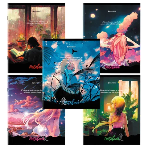 Տետր A5 48 թերթ BRAUBERG "Anime Girls" (վանդակավոր) - BRAUBERG (SKU: 404367) | Zangezur Pro