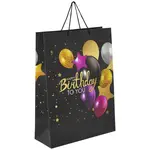 Նվերի տոպրակ XL ZOLOTAYA SKAZKA "Happy Birthday" (Սև, 33x13x45 սմ) - ЗОЛОТАЯ СКАЗКА (SKU: 608240) - Image 1 of 6 | Zangezur Pro